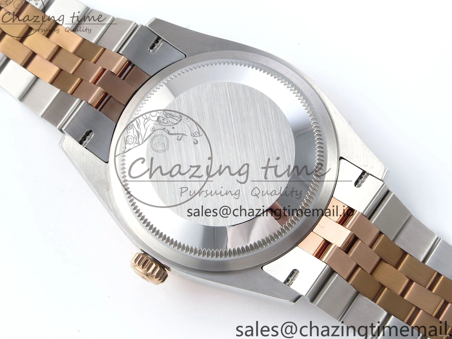 MiroTime 0408 DateJust 36 126231 EWEF Best Edition Silver Leaf Dial Stick Marker on SS RG Jubilee Bracelet A TopPick 596